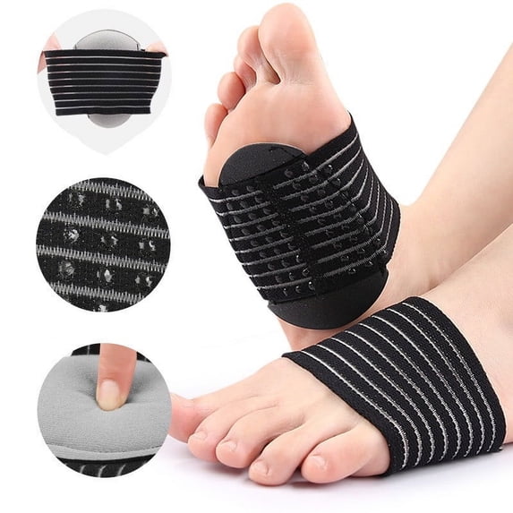 Kyusrd Bandage Arch Pad Flat Arch Support Foot Protection Cover Adhesive Slip Sponge Foot Center Sports Arch Cover Half Size Pad