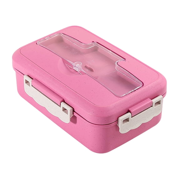 Kyusrd Barley Straw Lunch Box Home Preservation Box Microwaveable Lunch Box With Stainless Steel Tableware Students Lunch Box