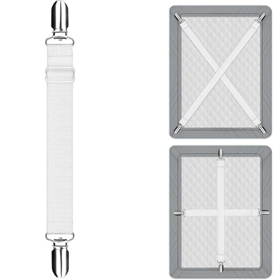 Kyusrd Bed Sheet Grippers Stretchable Up To 180cm Easy To Operate Easy To Install And Disassemble The Issue Of Tangled And Piled Up Bed Sheets