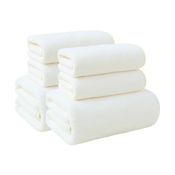 Kyusrd Bedding Items!6 Pcs Bath Towels Set for Bathroom Thick Soft Absorbent Towel Set Of 6 Household Wash Face Gift Towel