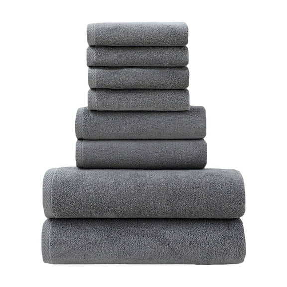 Kyusrd Bedding Items!8 Pcs Bath Towels Set for Bathroom Thick Soft Absorbent Towel Set Of 8 Household Wash Face Gift Towel