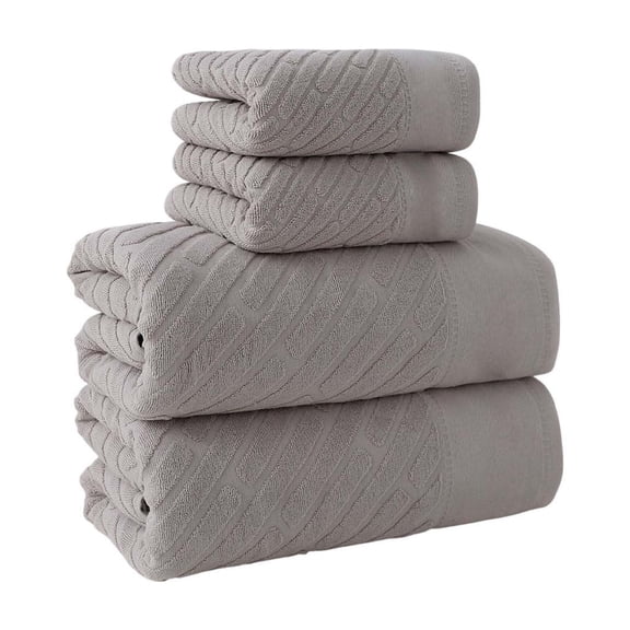 Kyusrd Bedding Items!Cottons 2 Towels 2 Bath Towels Four Piece Set Comfortable Absorbent Thickened