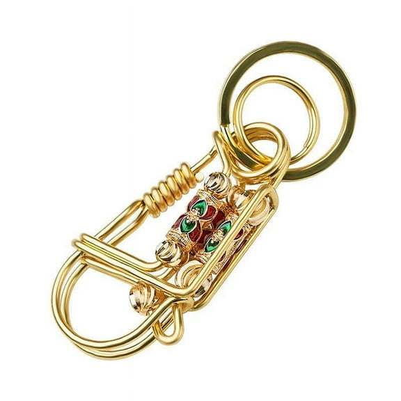 Kyusrd Brass Handmades Key Ring Punk Hook Keychain Chain Screw Lock Kit Hanging