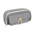 thumbnail image 1 of Kyusrd Button Closure Large Capacity Canvas Pencil Case,Creative Zipper Stationery Pouch with Simple Style,Versatile Organizer for Desk, 1 of 3