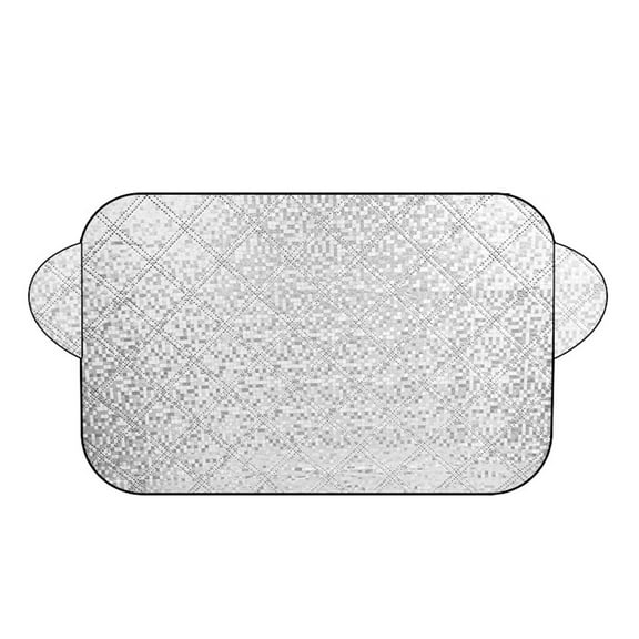 Kyusrd Car Snow Block Front Glass Half Cover Car Coat Thickened Aluminum Film Car Snow Cover File Sun Shade