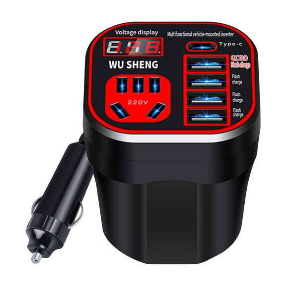 Kyusrd Car Truck 12V/24V To 220V Multi-function Vehicle Inverter Converter Charger