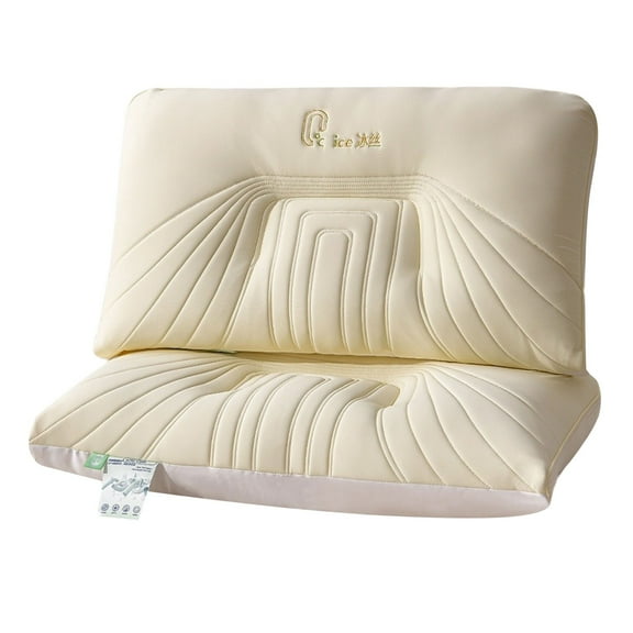 Kyusrd Cool Feeling Soft Pillow With Middle And Low Pillow Core Of 48x74cm Neck Protection Pillow For Household Use For Adults Without Collapsing