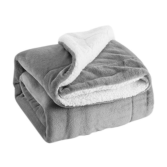 Kyusrd Cover Blanket Solid Color Lambskin Blanket Double Flannel Blanket Winter Thickened Blanket Gift Blanket