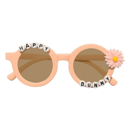 Kyusrd Cute Little Round Sunflower Children's Sunglasses Summer Sun Protection Casual Mix Babys Trend Sunglasses