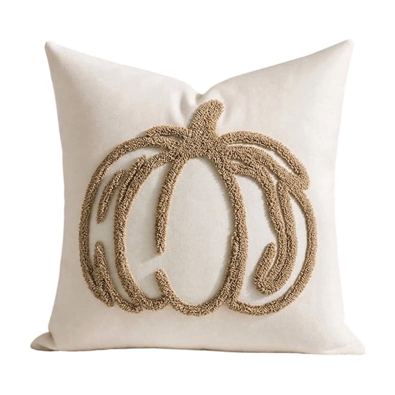 Kyusrd Fall Decor for Home,Fall Halloween Pumpkin Tufted Throw Pillow Cover Embroidered Decorative Cushion Cover Holiday Couch Sofa Bed Home Decor Pillowcase
