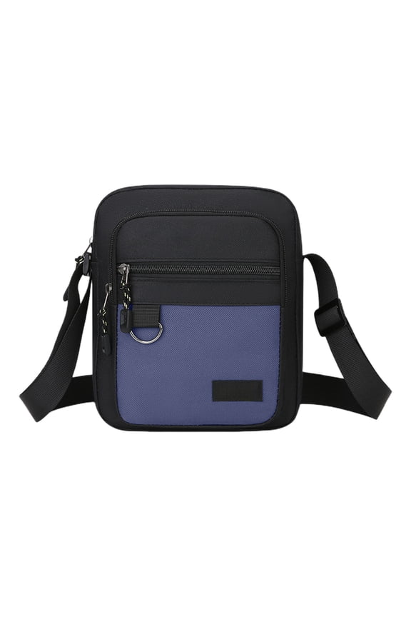 Fashionable Casual Lightweight Men's One-shoulder Square Bag Iron Hanging Ring Sports Cycling One Shoulder Messenger Bag