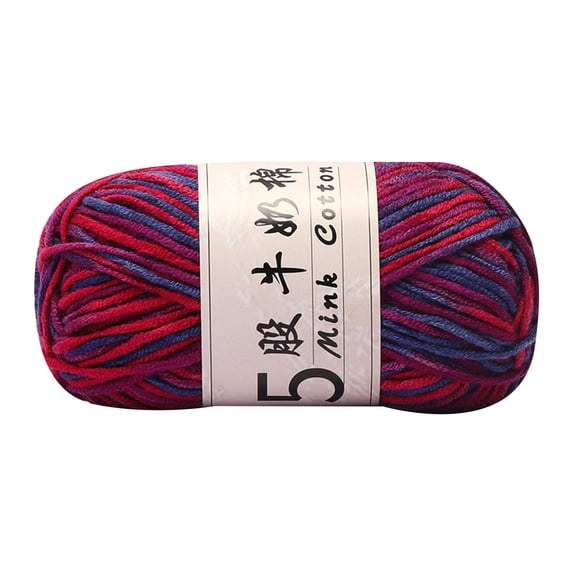 Kyusrd Five Strands Of Milk Cotton Gradient Hand-woven Diy Doll Sections Dyed Baby Wool Ball