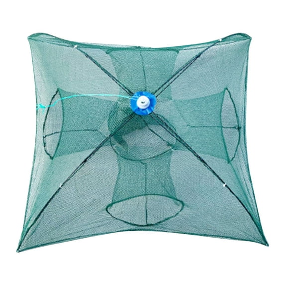 Kyusrd Foldable Shrimp Trap Cage with One-Way Entry,Portable Umbrella Fishing Net for Catching Shrimp Crab,Durable Mesh Trap for Outdoor Fishing