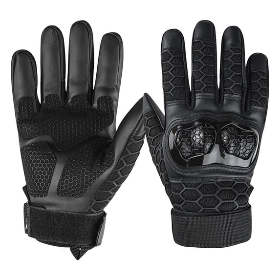 Kyusrd Full Finger Motorcycle Riding Gloves for Men Women,Touchscreen Compatible Outdoor Sports Gloves with Non-Slip Grip,Breathable Cycling Gloves for Road Racing Motocross Hunting