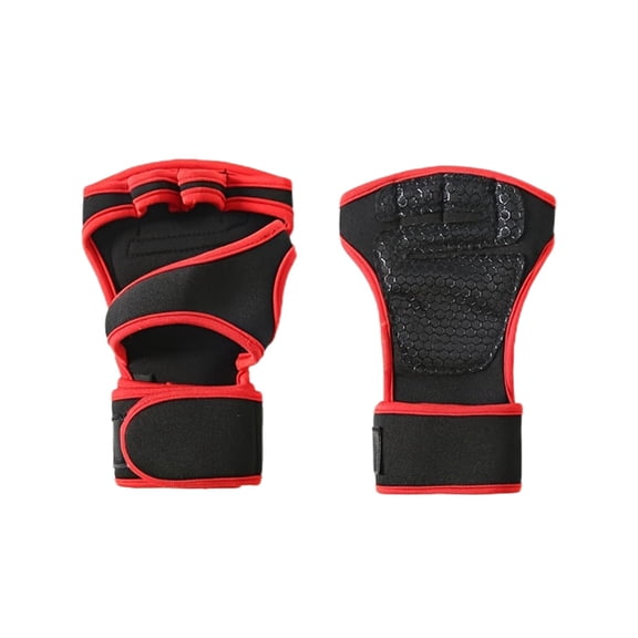 Kyusrd Half Finger Workout Gloves for Men or Women Weight Lifting Gym Callus Protection Wrist Support Cycling Crosses Training Powerlifting Fitness Gloves