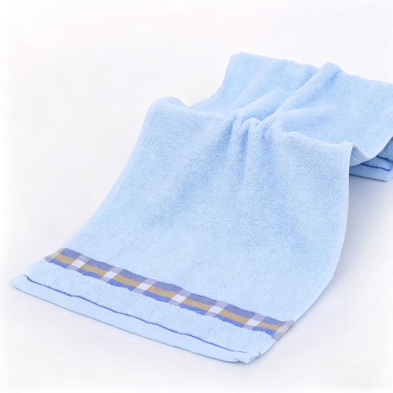 Kyusrd Hand Towels for Bathroom,Cotton Soft Absorbent Decorative Hand Towel for Face Spa Bath Gym Kitchen,Light Blue,34x74cm