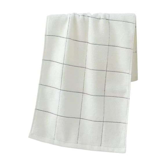 Kyusrd Hand Towels for Bathroom,Cotton Soft Absorbent Decorative Hand Towel for Face Spa Bath Gym Kitchen,White,34x72cm