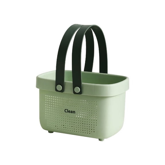 Kyusrd Hollow Out Desktop Storage Basket Dispenser Container Portable Shower Caddy Basket Bathing: Plastic Storage Basket With Handle Portable Box Organizer