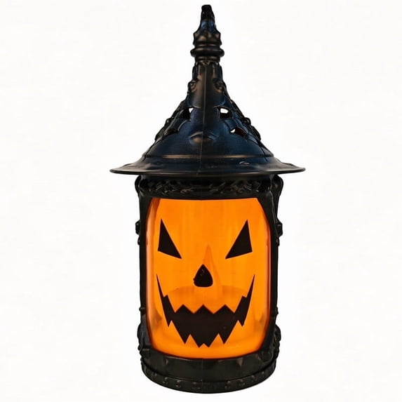 Kyusrd Led Candlelight Lamp for Halloween Decor,Pumpkin Face Mini LED Flickering Candle Vintage Desktop Light Decor