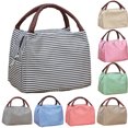 thumbnail image 1 of Kyusrd Lunch Box Insulated Reusable Portable Stripe oxford clothLunch Bag With Zipper and Hand Held Leakproof cooler Bag for Work Lunches Outdoor Picnics Lunch Box for Women Men, 1 of 8