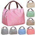 thumbnail image 1 of Kyusrd Lunch Box Insulated Reusable Portable Stripe oxford clothLunch Bag With Zipper and Hand Held Leakproof cooler Bag for Work Lunches Outdoor Picnics Lunch Box for Women Men, 1 of 8