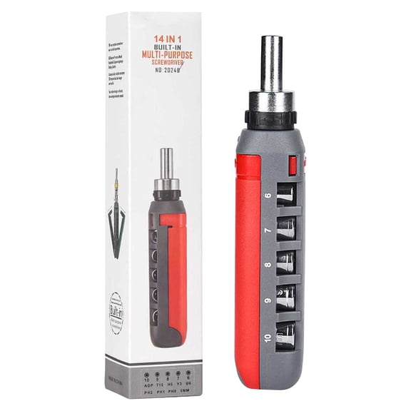 Kyusrd Multi-angle 14 In 1 Screwdriver Ratchet Plates Hand Shaped Screwdriver Screwdriver Screwdriver Bent Plums Crosss Screwdriver Head