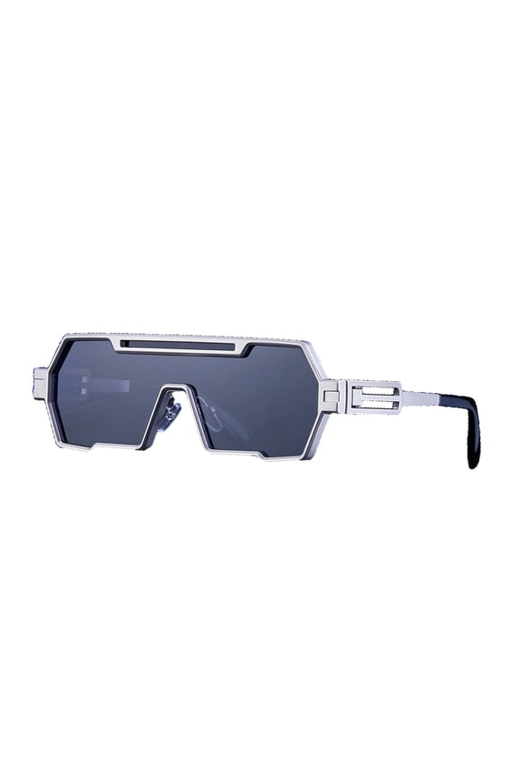 New Car Style Future Technology Trendy Integrated Metal Sunglasses With Sunglasses Internet Stature Same Style Sunglasses Sense Car Sunglasses,Gray