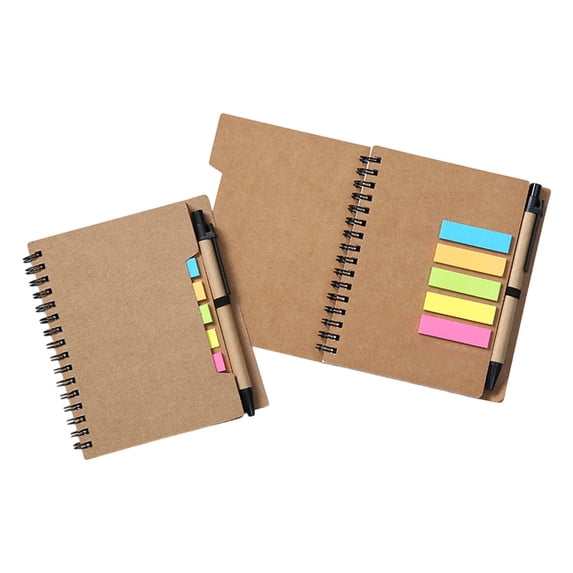 Kyusrd Notebook With Attached Pen,Portable Writing Pad Memo Notepad For Journal Planner Sticky Notes