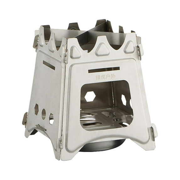 Kyusrd Outdoor Stainless Steel Fire Stove Portable Foldable Multifunctional Stove Charcoal Wood Fire Stove Easy To Store Suitable for Camping and Outdoor Travel