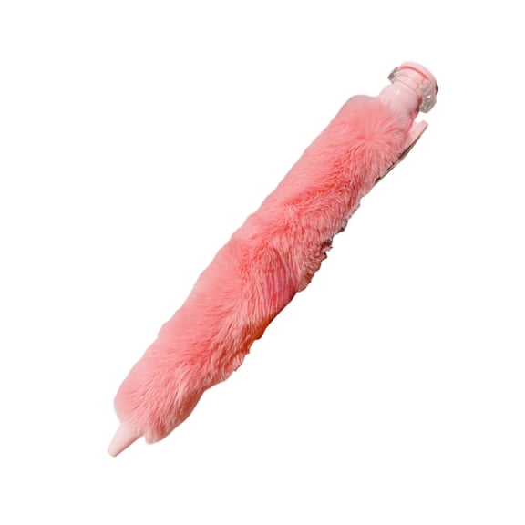 Kyusrd Oversized Plush Ballpoint Pen,Cute Short Villi Tail Tactile Stylus Student Exam Pen Unique Funny Gift