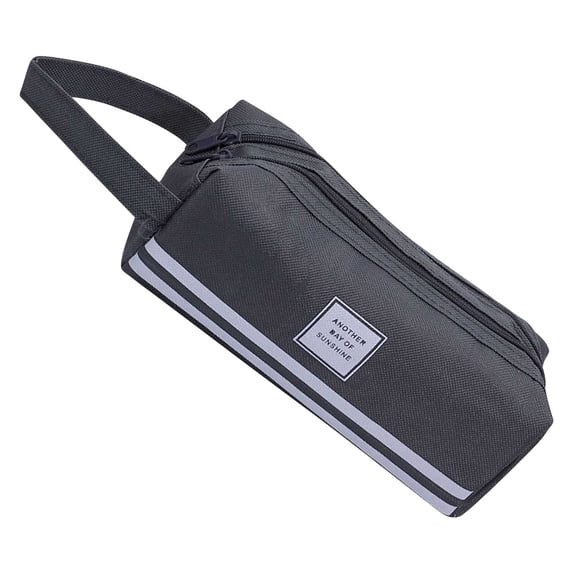 Kyusrd Oxford Fabric Double Zipper Pencil Case,Large Capacity Stationery Pouch with Durable Material,Multi-Purpose Organizer for Office Travel