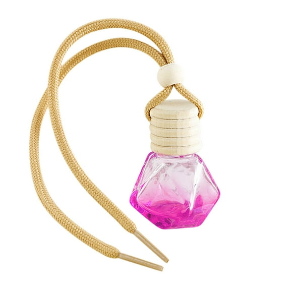 Kyusrd Pack Hanging Car Freshener Perfume Diffuser,Empty Refillable Colorful Glass Diffuser Oil Aromatherapy Fragrances Pendant Vials