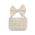 thumbnail image 1 of Kyusrd Pleated Bow Bag Women's Handbag Shoulder Solid Color Crossbody Bag, 1 of 6