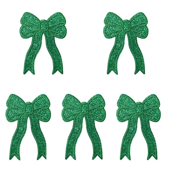 Kyusrd Practical Tools for Home Kitchen!Iron Patches Glitter Sweatshirt Side Bow Embroidered Patch Cute Sequin Applique Sew Fabric Patches Shiny DIY Decorative Accessories Lovely for Wome