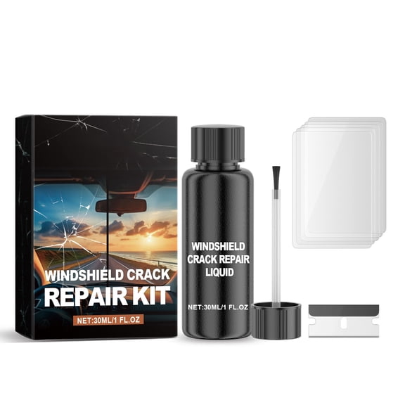 Kyusrd Practical Tools for Home Kitchen!Windshield Crack Repair Kit 2025 New Glass Scratch Remover 5 MinQuick-Glass Repair Liquid Long-Lasting for Windshields Windows Mirrors 30ml