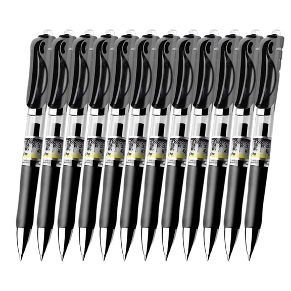 Kyusrd Push-button Gel Pen 0.5mm Push-button Ink Pen Black Exam Pen Red Spring Push-button Ink Pen 24ml