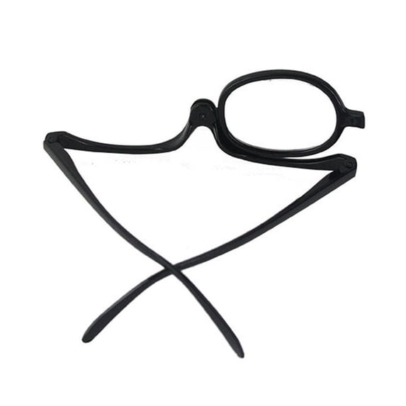 Kyusrd Rotatable Folding Half-Frame Reading Glasses for Women,Single-Side Cosmetic Glasses for Makeup Application,Portable Adjustable Eyewear
