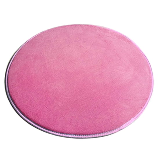 Kyusrd Round Solid Velvet Foam Carpets Area Rug Bedroom Doormat Floor Mat Mats