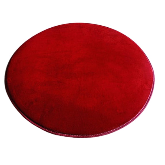 Kyusrd Round Solid Velvet Foam Carpets Area Rug Bedroom Doormat Floor Mat Mats