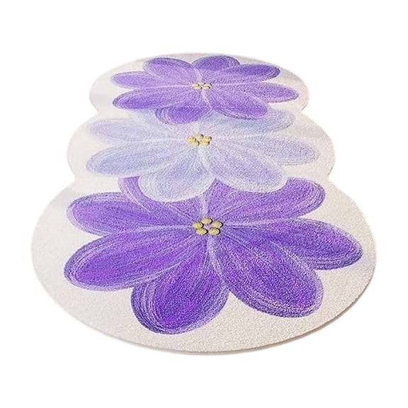 Kyusrd Rugs for Home、Kitchen and Bathroom,Flower Bedroom Bedside Blanket-living Room Coffee Table Blanket- Window Fully Covered With Blanket and Against- Carpet