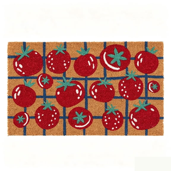 Kyusrd Rugs for Home、Kitchen and Bathroom,Bathroom Tomato Floor Mat Absorbent Entrance Mat To Clean Loop Mat