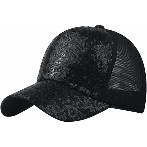 Kyusrd Sequined Kids Baseball Cap with Mesh Back Adjustable Snapback for Girls,Glitter Sparkly Children's Sun Hat Breathable Lightweight for Outdoor Play Summer Daily Wear & Party Favor