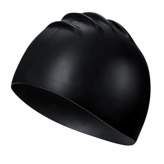 Kyusrd Silicone Swim Cap for Men and Women Plain Color High Elasticity Breathable Swimming Cap Waterproof Skids Proof and Tightening The Head