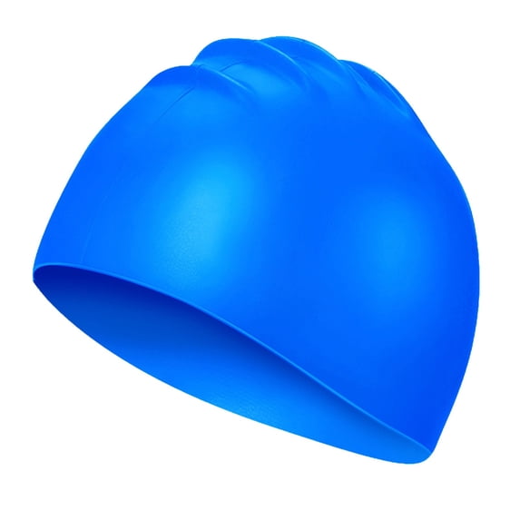 Kyusrd Silicone Swim Cap for Men and Women Plain Color High Elasticity Breathable Swimming Cap Waterproof Skids Proof and Tightening The Head