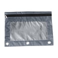 thumbnail image 1 of Kyusrd Single Layer Mesh 3 Ring Binder Pencil Case,Large Capacity Zipper Stationery Pouch with Simple Design, 1 of 3