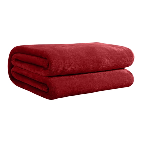 Kyusrd Solid Color Flannel Blanket Summer Conditioning Blanket Office Nap Blanket -layer Double-sided Flannel Blanket All Season Thin Blanket