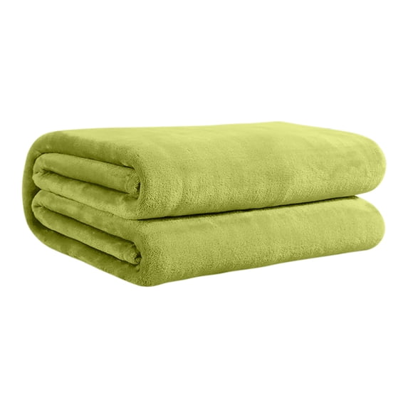 Kyusrd Solid Color Flannel Blanket Summer Conditioning Blanket Office Nap Blanket -layer Double-sided Flannel Blanket All Season Thin Blanket