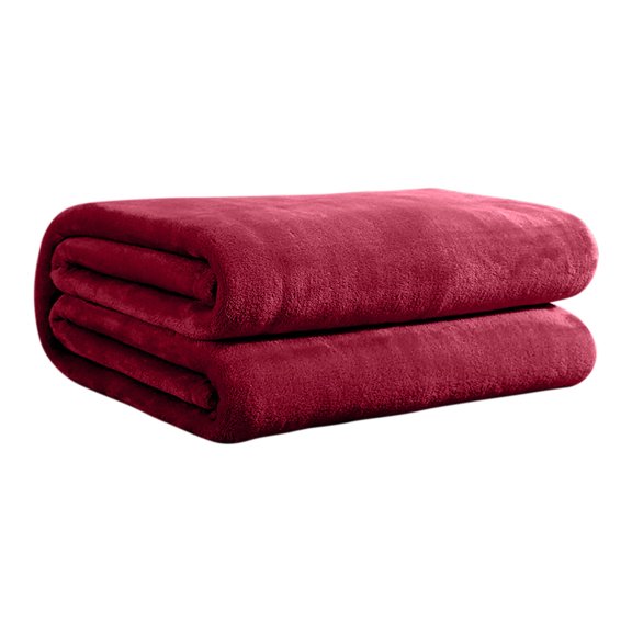 Kyusrd Solid Color Flannel Blanket Summer Conditioning Blanket Office Nap Blanket -layer Double-sided Flannel Blanket All Season Thin Blanket