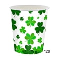 thumbnail image 1 of Kyusrd St. Patrick'S Day Desktop Shamrocks Decorations，Disposable Tableware-20Pcs Paper Cups, 1 of 6