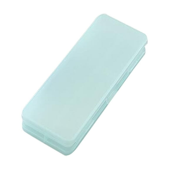 Kyusrd Storage Pencil Sase for Semester Stationery,Translucent Macaron Double-Sided Plastic Pencil Case,Multi-Functional Stationery Storage